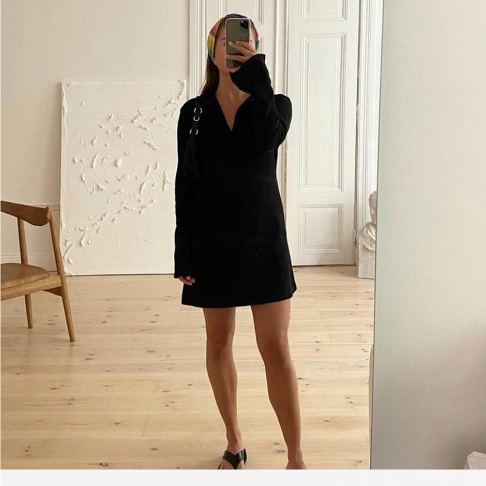 Djerf Avenue Getaway Dress Long Sleeve black XS